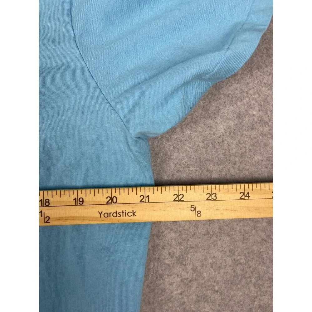 Polo Ralph Lauren Basic T Shirt Mens L Blue Aqua Yellow Pony‎ Short Sleeve Crew